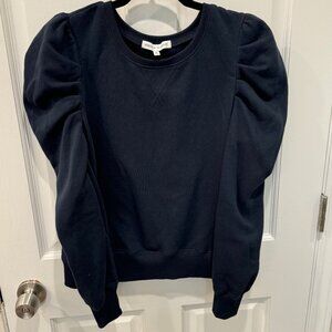 Rebecca Minkoff Janine Sweatshirt Crew Neckline With V Neck Size M Dark Navy